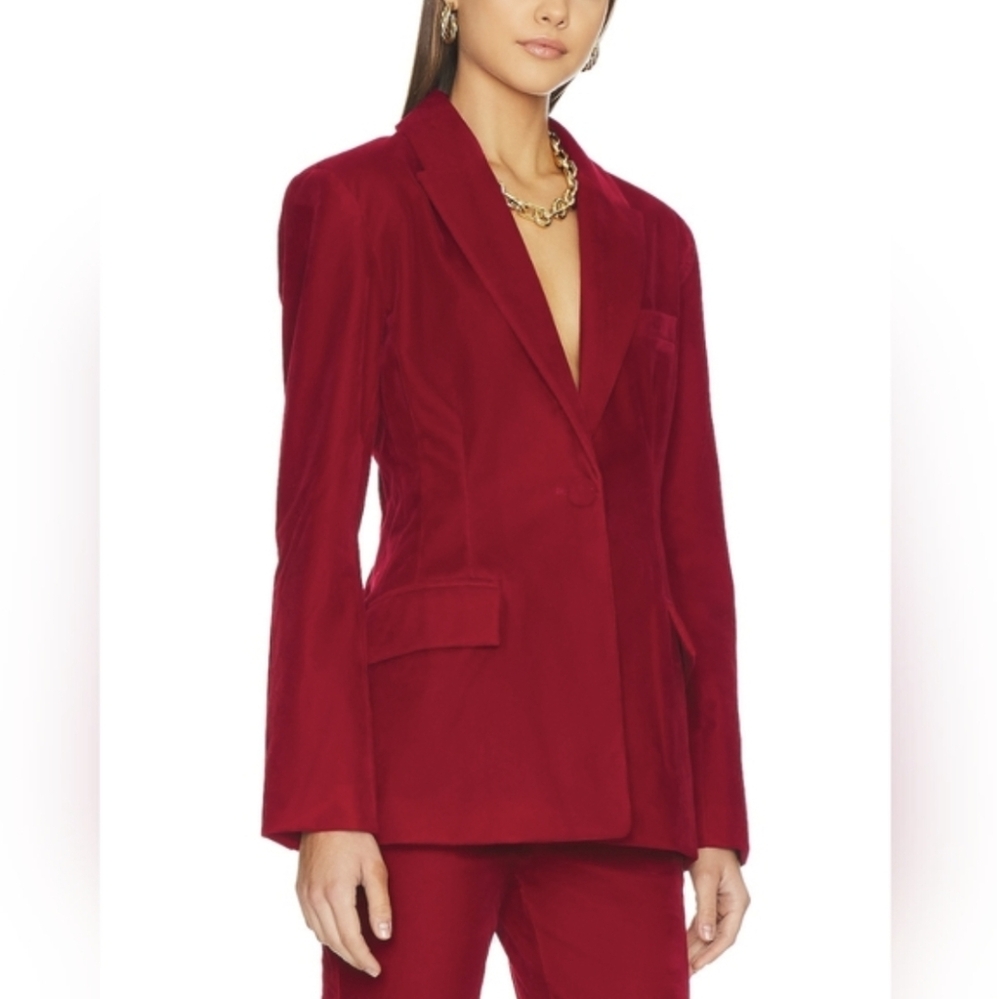 Steve Madden Red Velvet Harlow Blazer Size Small NWT